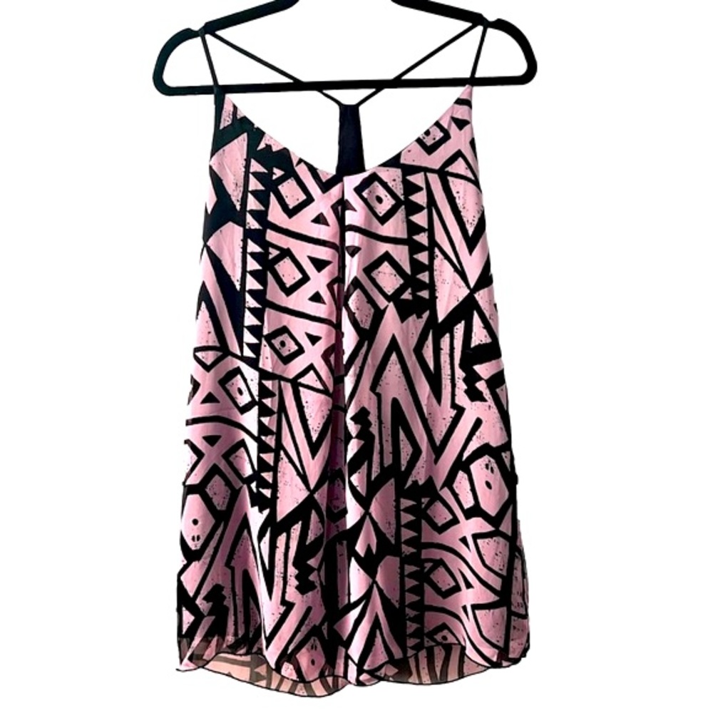 NYLON APPAREL: PINK TRIBAL RACERBACK DRESS